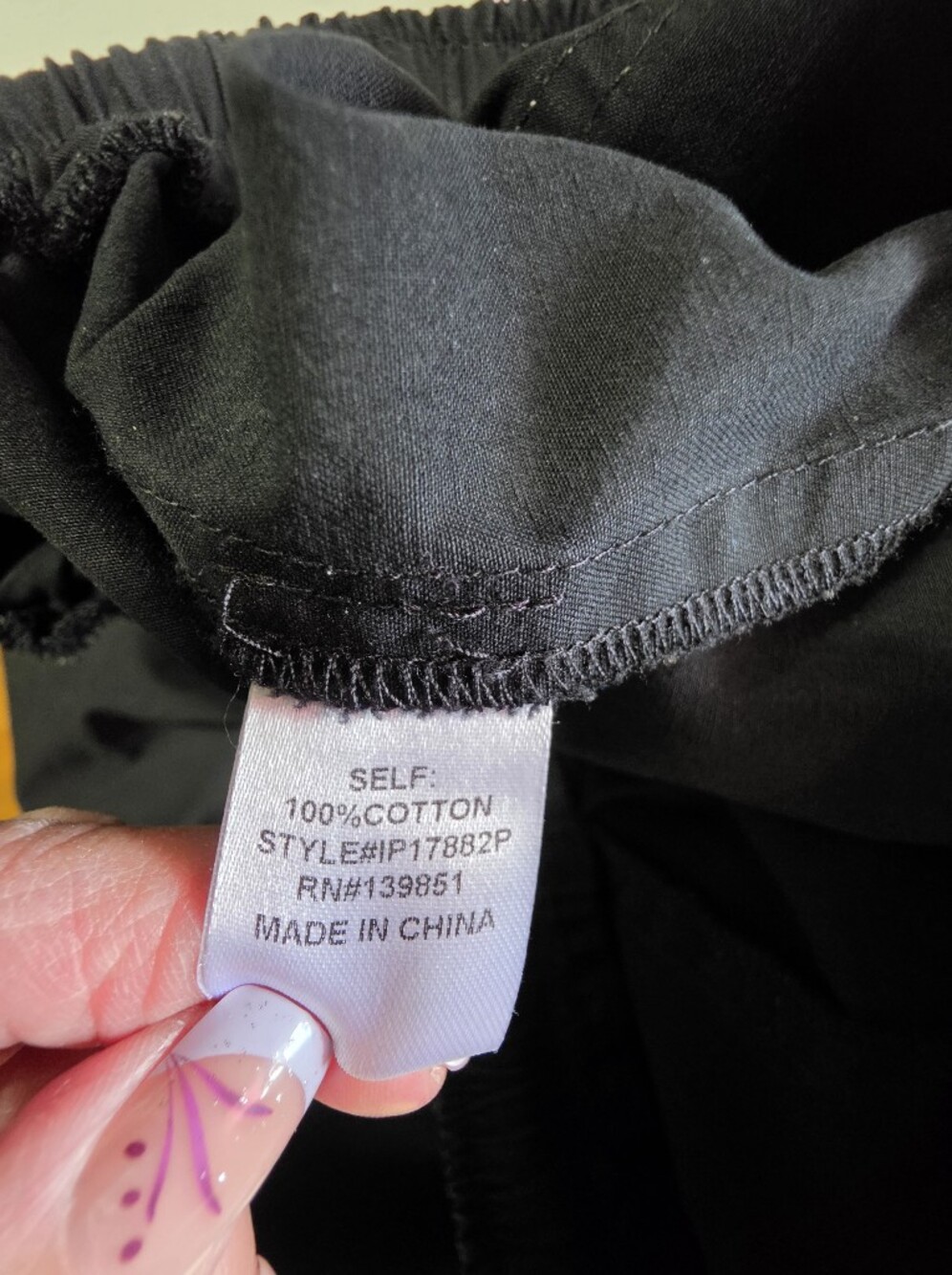 IWide-Leg Black Women's Pants with Contrast Stitching. NWOT - Picture 5 of 5